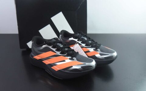 阿迪达斯 adidas Adizero Evo SL EXO贴合轻盈 织物回弹跑步鞋 男款货号：黑橙KI4766纯原版本 主图