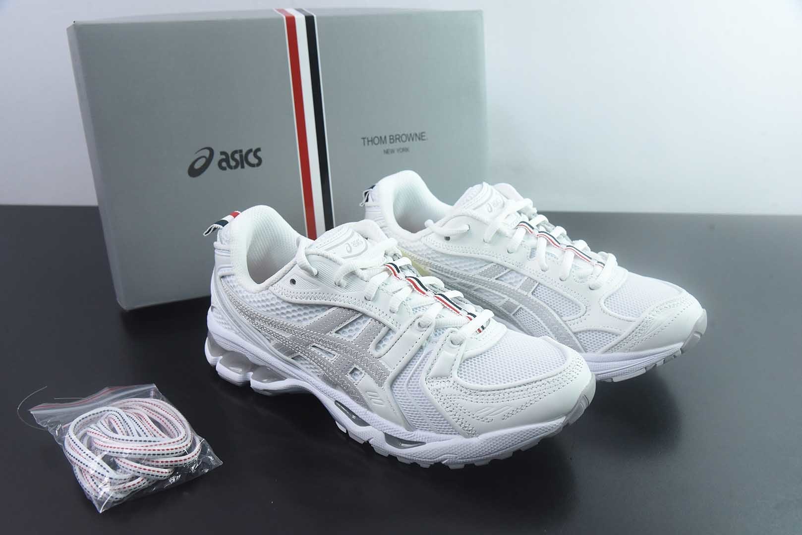 纯原 THOM BROWNE 汤姆·布朗 × Asics 亚瑟士 GEL-Kayano 14 联名款低帮运动休闲跑步鞋 1203B291-100 头部一线大厂出品 真正原版开发 高端零售专供品质 区别市面先行通货版本注意⚠️售后需配件完整 主图