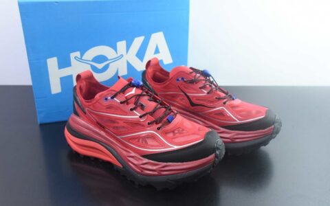 HOKA ONE ONE Stinson One7 斯丁森7代 舒适贴合 越野跑鞋 男女同款 红色 货号：1168931-PKY 纯原版本 主图