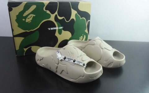 猿人头 BAPE 黄色EVA一字拖鞋 纯原版本 货号：YSQ79294220 主图