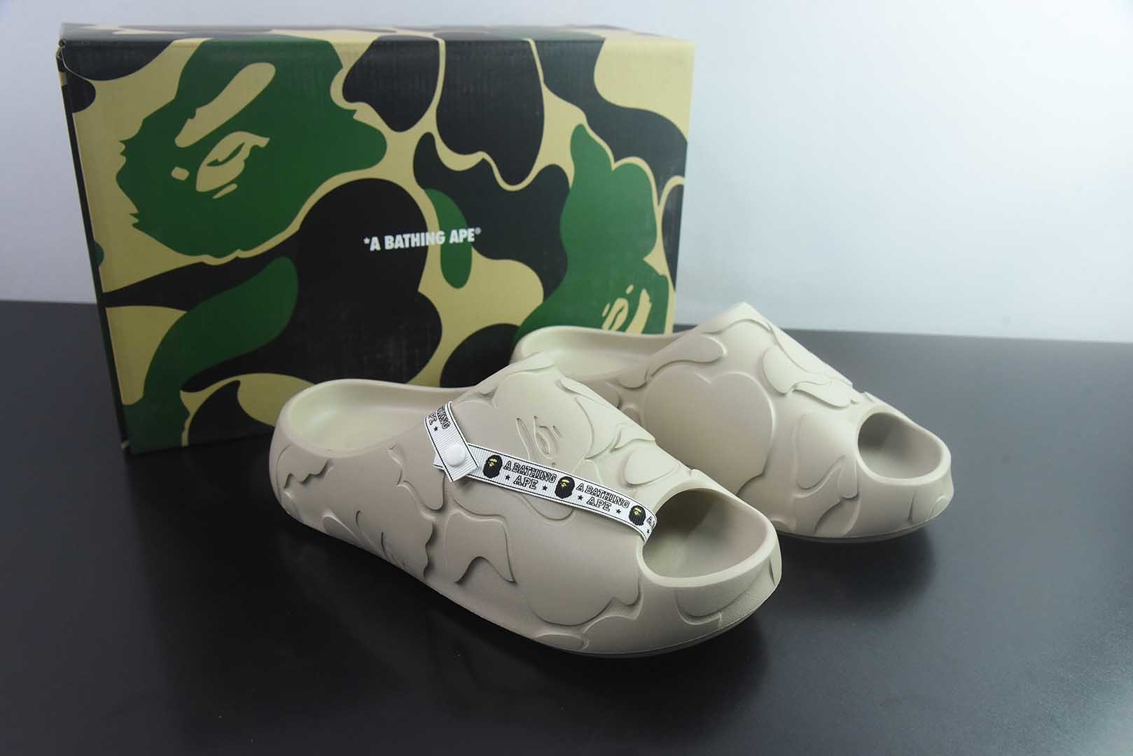 猿人头 BAPE 黄色EVA一字拖鞋 纯原版本 货号:YSQ79294220 主图