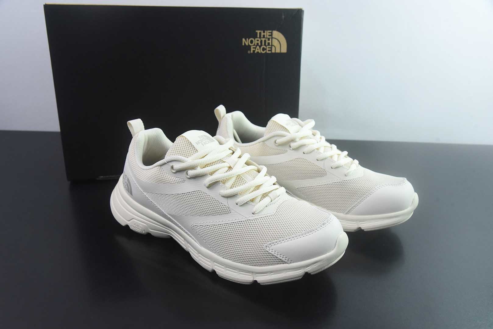 北面 THE NORTH FACE LAY STRIDE 体考舒适柔软涤纶合成革 低帮 休闲 黄色跑步鞋 NS93R02B 纯原版本 货号：米色 主图