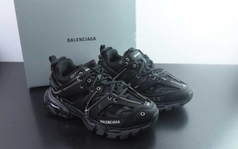 巴黎世家 Balenciaga Track 3.0 黑色复古老爹鞋 纯原版本 货号：NJM75337868 主图