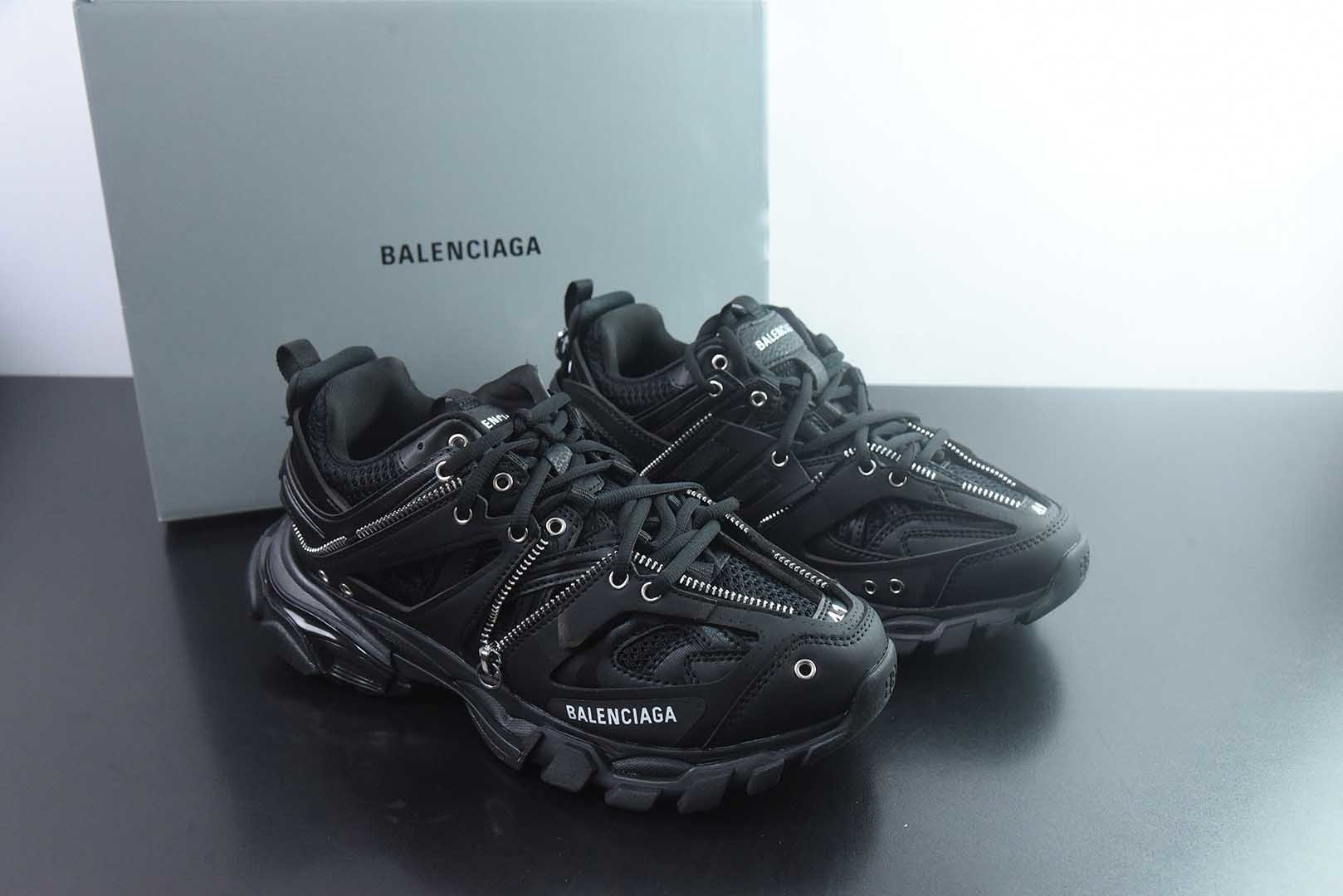 巴黎世家 Balenciaga Track 3.0 黑色复古老爹鞋 纯原版本 货号:NJM75337868 主图