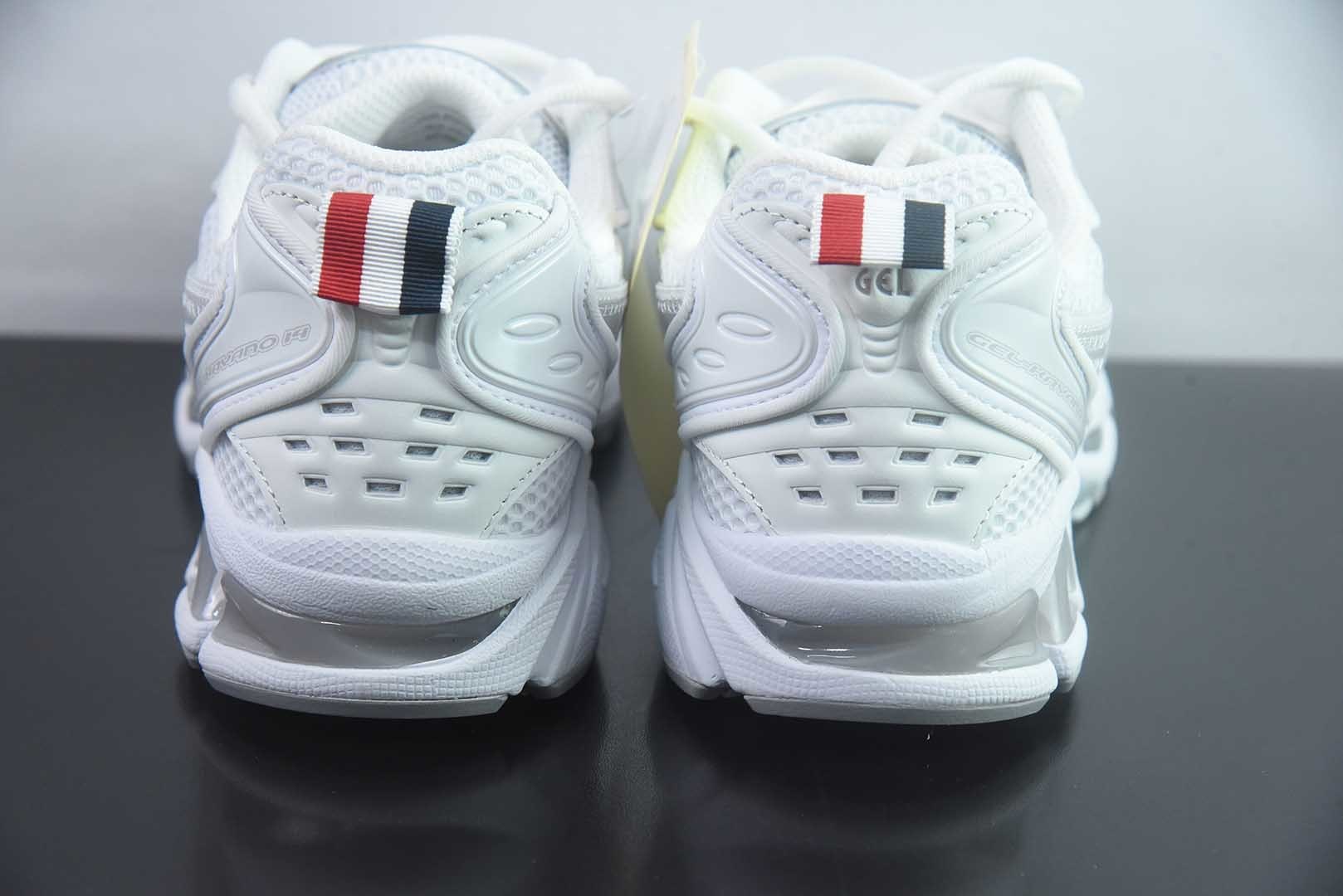 纯原 THOM BROWNE 汤姆·布朗 × Asics 亚瑟士 GEL-Kayano 14 联名款低帮运动休闲跑步鞋 1203B291-100 头部一线大厂出品 真正原版开发 高端零售专供品质 区别市面先行通货版本注意⚠️售后需配件完整 实拍细节图