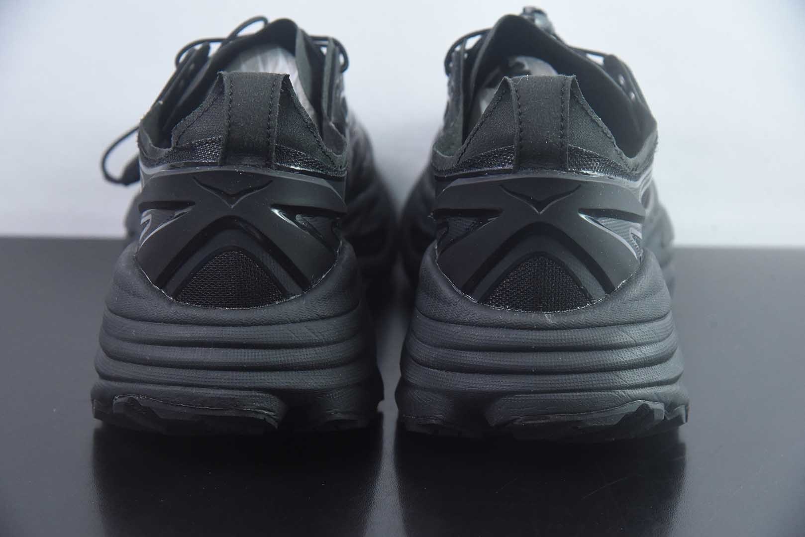 HOKA ONE ONE Stinson One7 斯丁森7代 舒适贴合 越野跑鞋 男女同款 黑色 货号:1178630-BBNB 纯原版本 实拍细节图