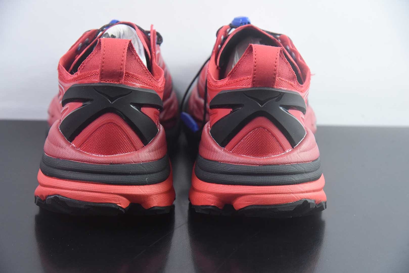 HOKA ONE ONE Stinson One7 斯丁森7代 舒适贴合 越野跑鞋 男女同款 红色 货号：1168931-PKY 纯原版本 实拍细节图