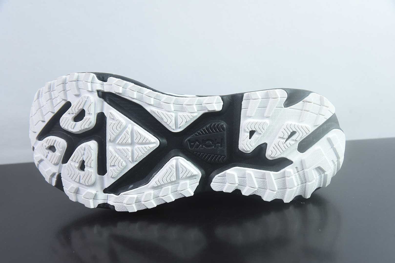 HOKA ONE ONE Stinson One7 斯丁森7代 舒适贴合 越野跑鞋 男女同款 黑色 货号:1178630-BWHT 纯原版本 实拍细节图