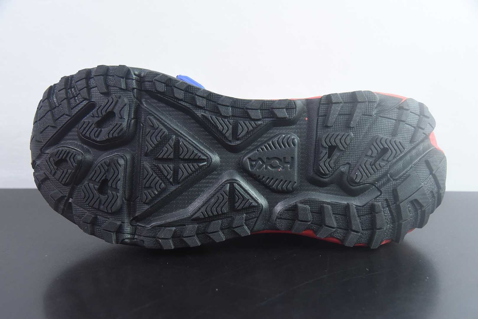 HOKA ONE ONE Stinson One7 斯丁森7代 舒适贴合 越野跑鞋 男女同款 红色 货号：1168931-PKY 纯原版本 实拍细节图