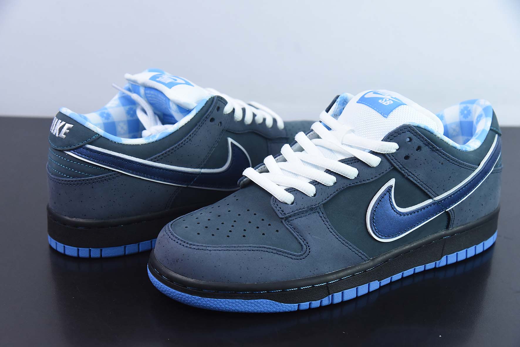 耐克 Nike Dunk SB Low Blue Lobster 龙虾超限量 蓝低帮休闲板鞋 纯原版本 货号:313170-342 实拍细节图