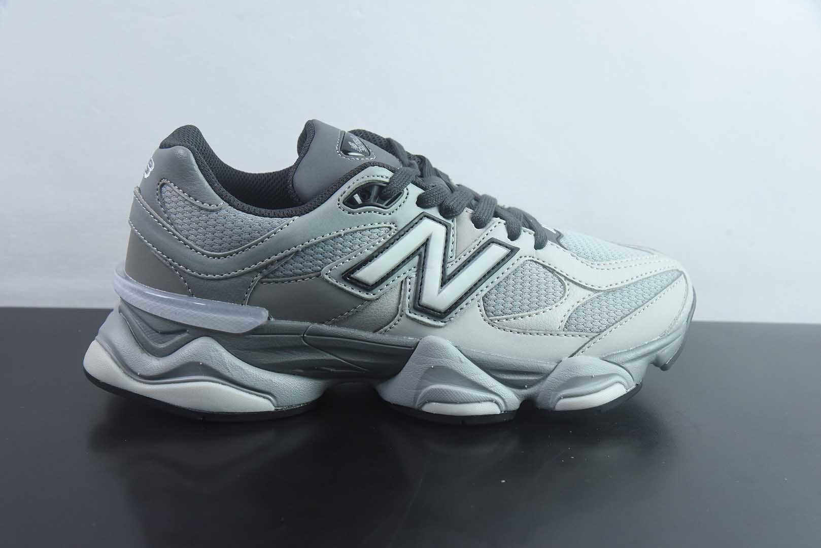 新百伦 New Balance NB9060 U90609XS 全套原楦原纸板原厂数据开发 进口三明治网面 原装进口翻毛皮料正确绒感卡色 正确中底拉帮中底网布细节 原厂标裁 带 光防伪 定制后跟透明水晶模块 冲裁组合 大底贴合程度胶水上色把控完美 整洁度挑战全网艺术家 多道序QC把关品质完善 匠心打造 耗时两个月开发完成 工艺极其复杂难度可想而知 新开独立私模大底 全网唯一正确六层组合大底 高端零售专供产物 灰色 纯原版本 货号:TBT57282833 实拍细节图