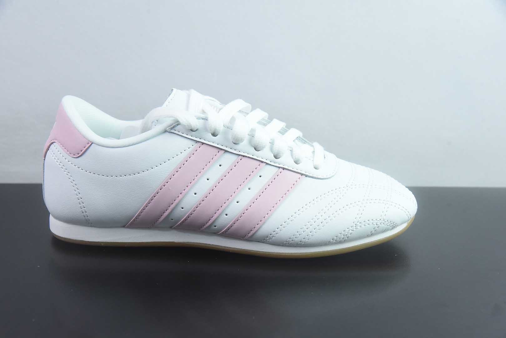 阿迪达斯 Adidas Originals Taekwondo 阿迪包裏性运动舒适 低帮 白粉训练鞋 JS0306 纯原版本 货号：JS0306 实拍细节图
