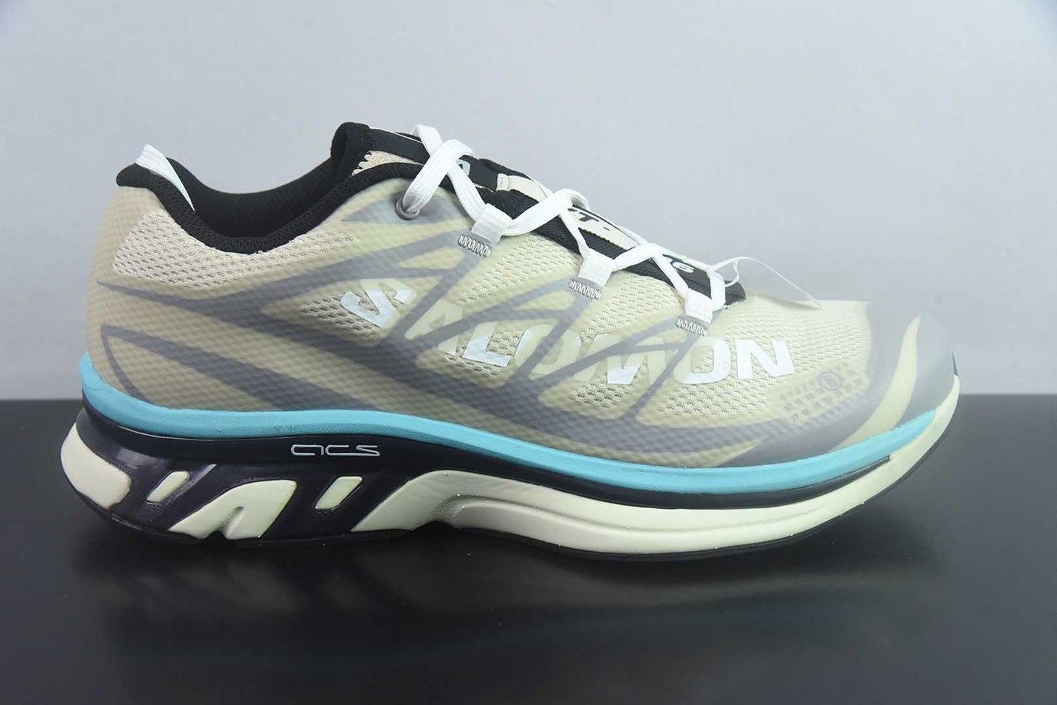 萨洛蒙 SALOMON × MM6 Maison Margiela XT-MM-6 越野 蓝跑鞋 米 /45 纯原版本 货号:491999 实拍细节图