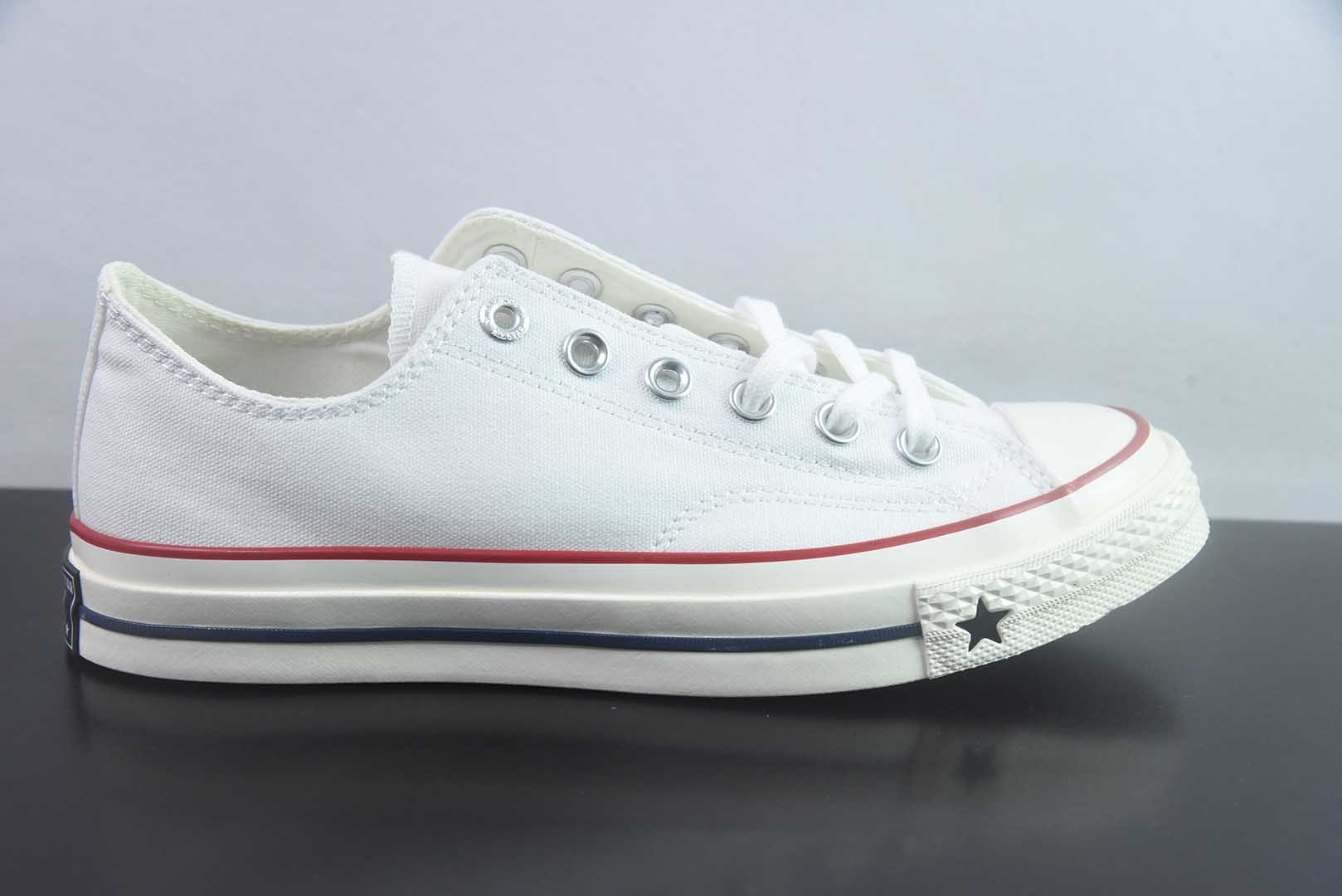 匡威 Converse 2026 全新发布! CHUCK 70X 星星标帆布鞋 高帮 白色 纯原版本 货号:A24230C 实拍细节图