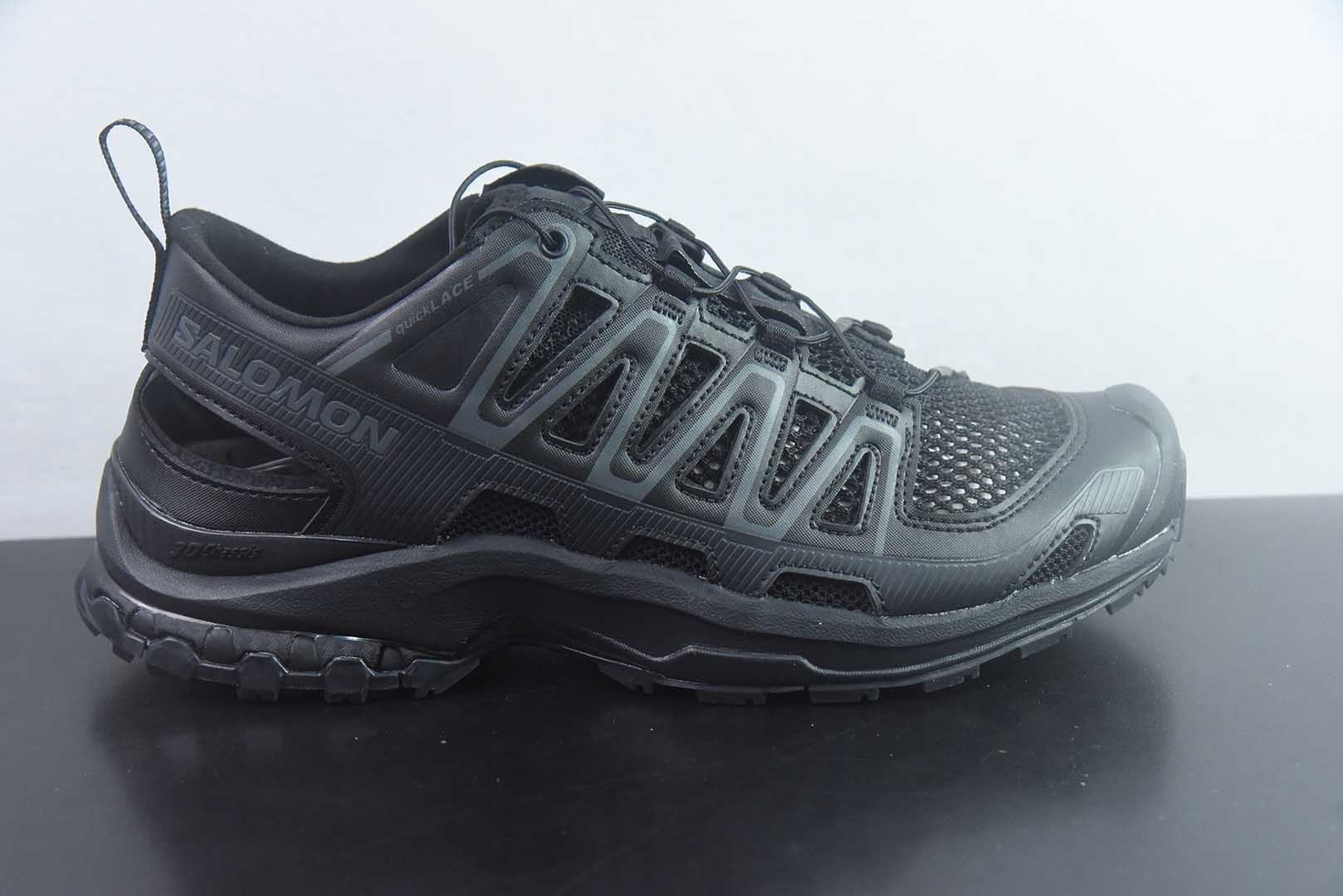 萨洛蒙 SALOMON XA PRO 3D AMPHIB 舒适柔软半 黑色拖鞋 外穿 水陆两栖涉水户外透气 机能潮流镂空 防滑防臭抓地支撑减震轻便 溯溪鞋 纯原版本 货号：477400 实拍细节图