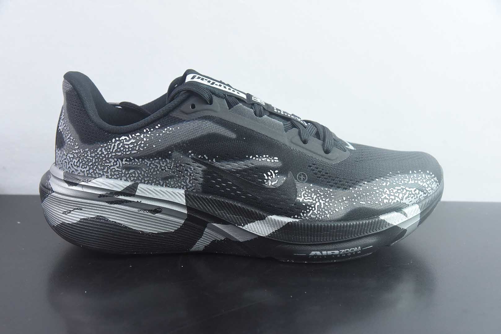 耐克 Nike Zoom Pegasus 42 飞马42代 网面 黑色跑步鞋 IQ3928-001 高端外贸零售专供品质 鞋盒钢印 鞋外标内置RFID芯片 原厂竖纹垫脚纸 可一眼区分市面版本 纯原版本 货号：IBP95269839 实拍细节图