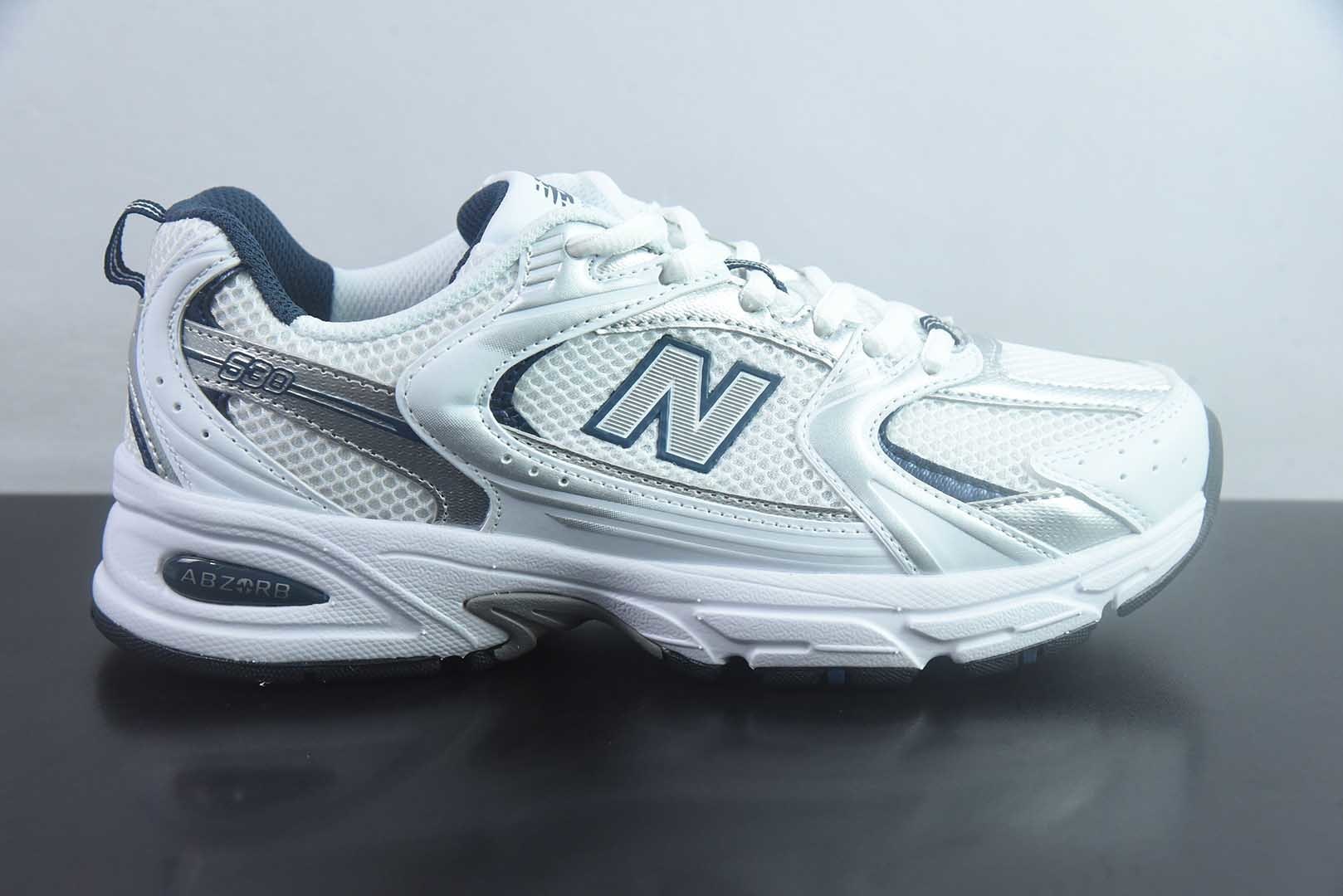 新百伦 New Balance NB 530 单层 春季 经典复古 人造革 网布织物 低帮 休闲城市通勤 紫色跑步鞋 纯原版本 货号:MR530SG 实拍细节图