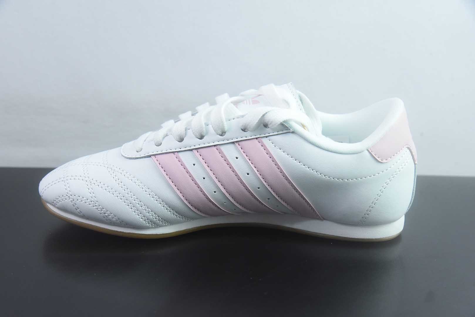 阿迪达斯 Adidas Originals Taekwondo 阿迪包裏性运动舒适 低帮 白粉训练鞋 JS0306 纯原版本 货号：JS0306 实拍细节图