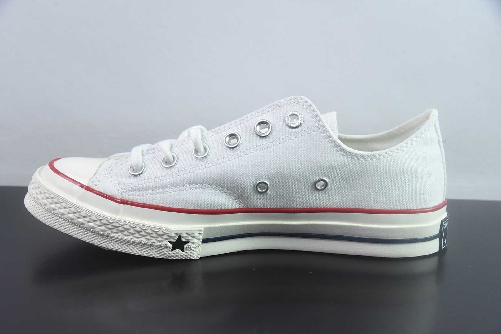 匡威 Converse 2026 全新发布! CHUCK 70X 星星标帆布鞋 高帮 白色 纯原版本 货号:A24230C 实拍细节图