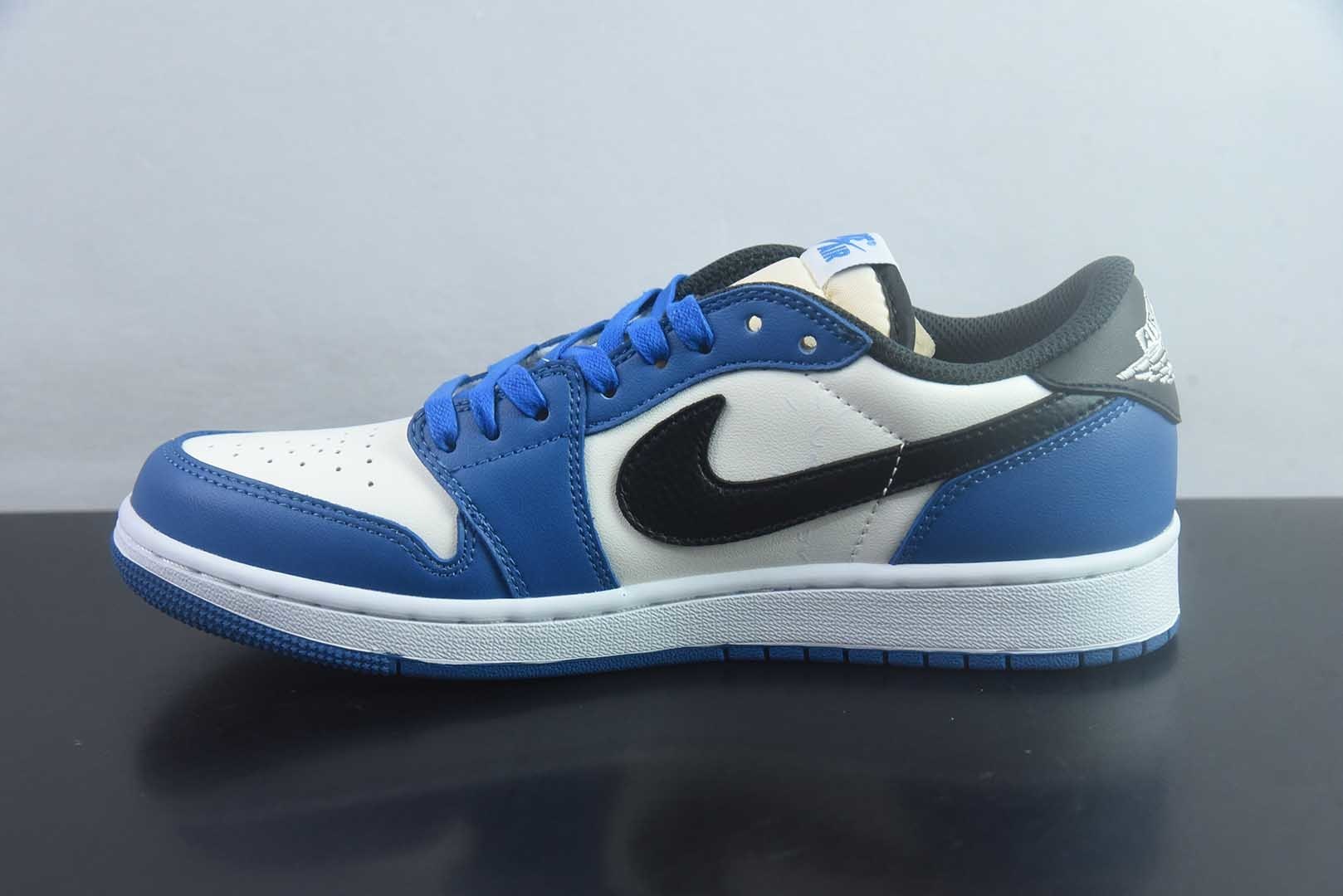 乔丹 Air Jordan × Travis Scott 1 Low OG 倒钩 141 蓝白 纯原版本 货号：DM7866 实拍细节图