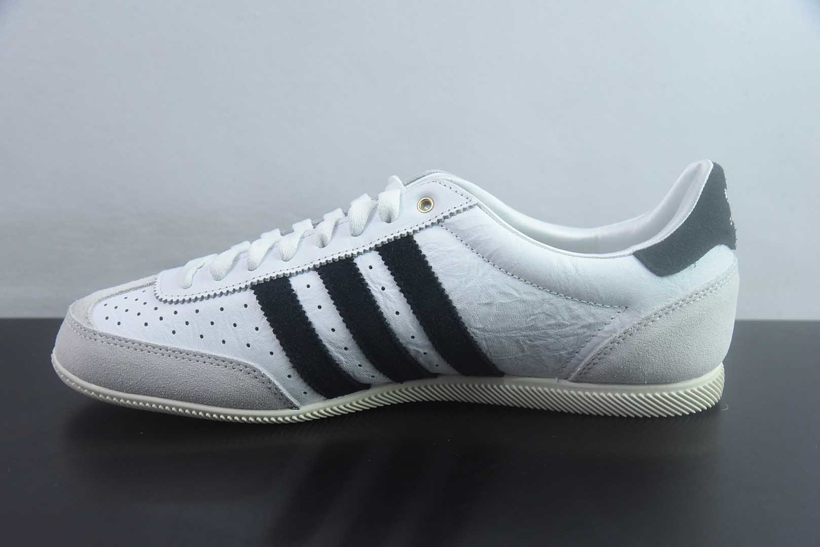阿迪达斯 Adidas originals JAPAN 牛剖层革头层牛皮 W 舒适百搭薄底 低帮 生活 紫色休闲鞋 男女款 纯原版本 货号:IH5489 实拍细节图