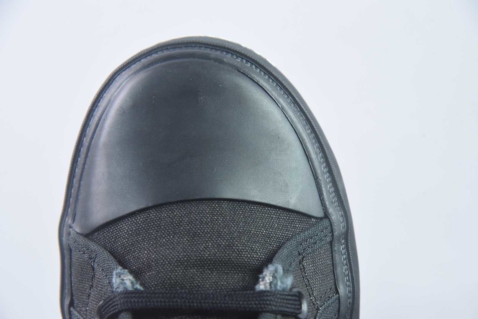 巴黎世家 Balenciaga OK版 新品PARIS磨损做旧效果休闲踩跟帆布鞋 黑色 纯原版本 货号：688754W3RR51099 实拍细节图