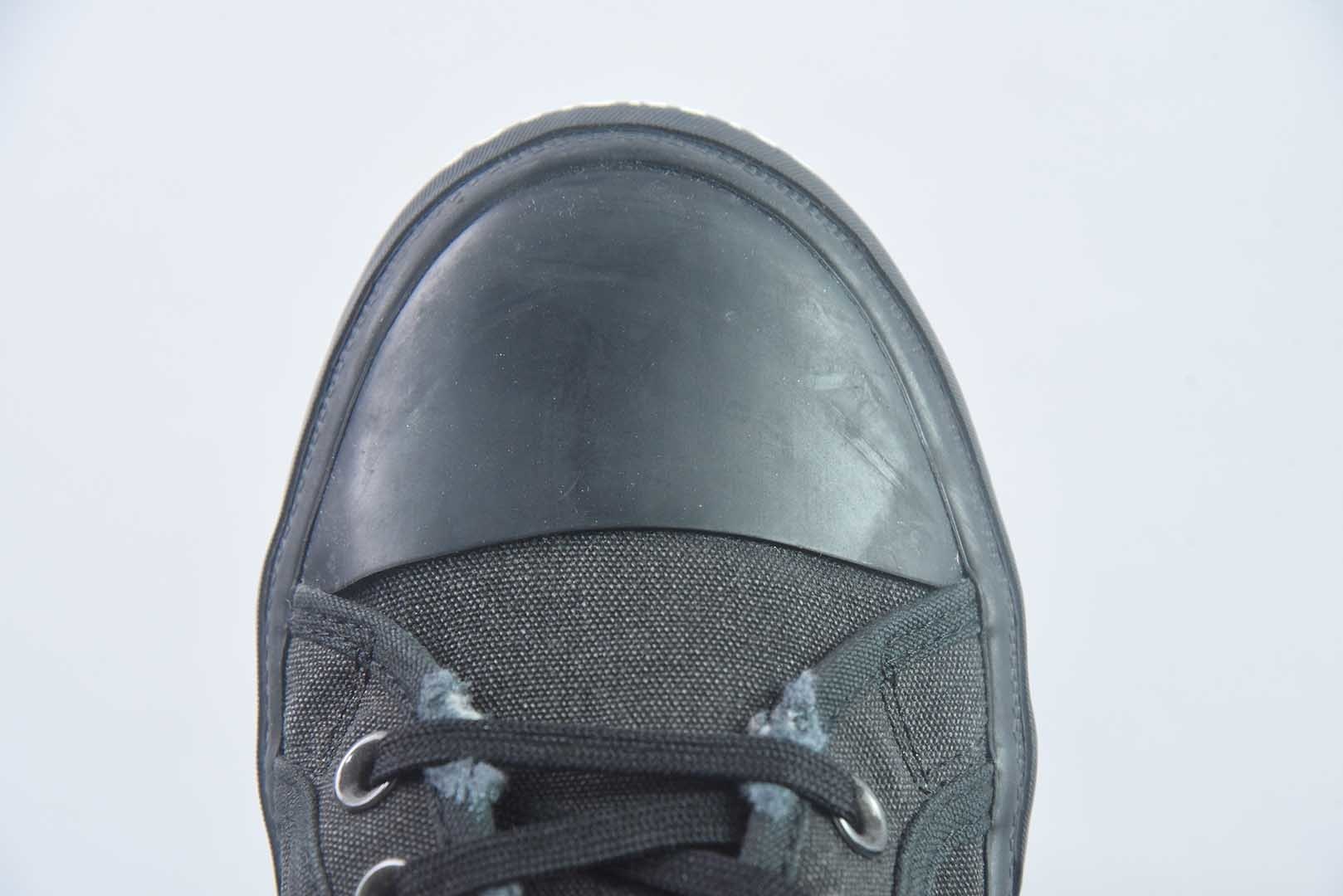 巴黎世家 Balenciaga OK版 新品PARIS磨损做旧效果休闲踩跟帆布鞋 黑色 纯原版本 货号:688754W3RR51099 实拍细节图