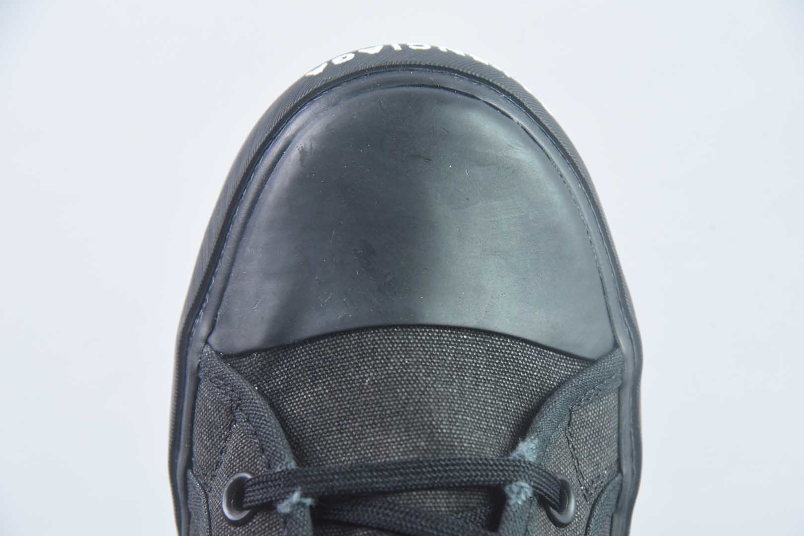 巴黎世家 Balenciaga OK版 新品PARIS磨损做旧效果休闲踩跟帆布鞋 黑色 纯原版本 货号:688754W3RR51099 实拍细节图