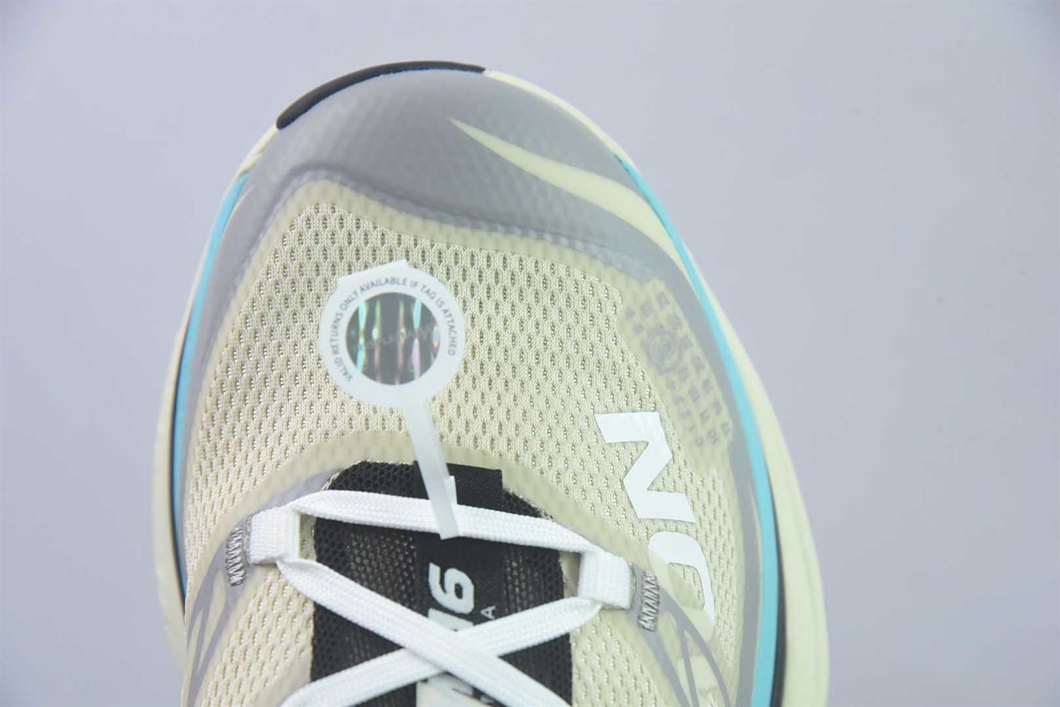 萨洛蒙 SALOMON × MM6 Maison Margiela XT-MM-6 越野 蓝跑鞋 米 /45 纯原版本 货号:491999 实拍细节图