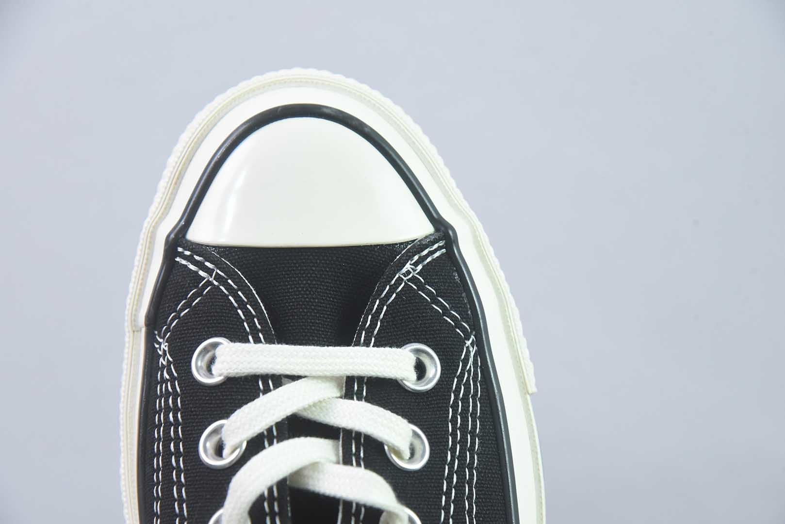 匡威 Converse 2026 全新发布! CHUCK 70X 星星标帆布鞋 低帮 黑色 纯原版本 货号:A24228C 实拍细节图