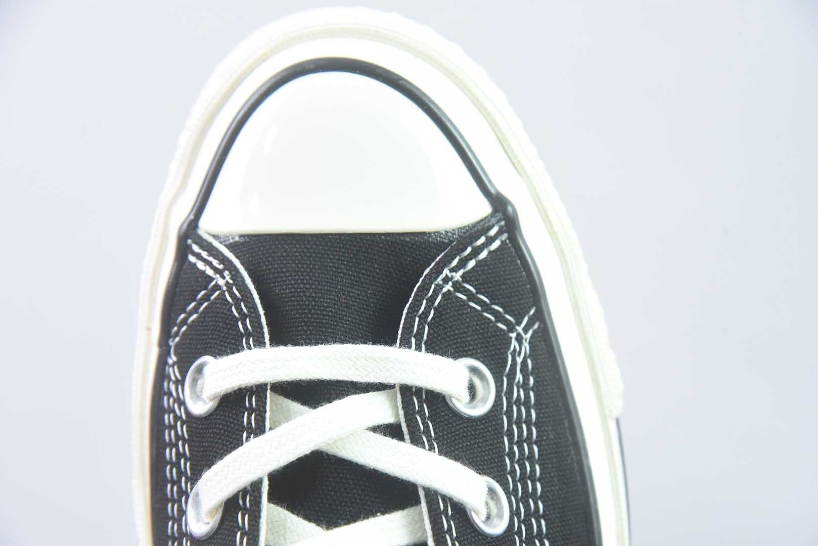 匡威 Converse 2026 全新发布! CHUCK 70X 星星标帆布鞋 高帮 黑色 纯原版本 货号:A24225C 实拍细节图