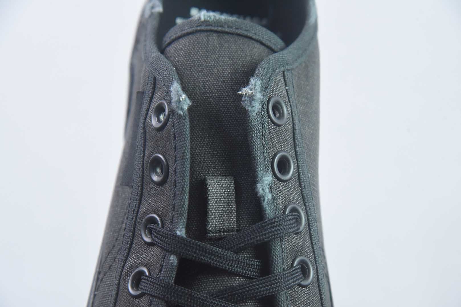 巴黎世家 Balenciaga OK版 新品PARIS磨损做旧效果休闲踩跟帆布鞋 黑色 纯原版本 货号:688754W3RR51099 实拍细节图