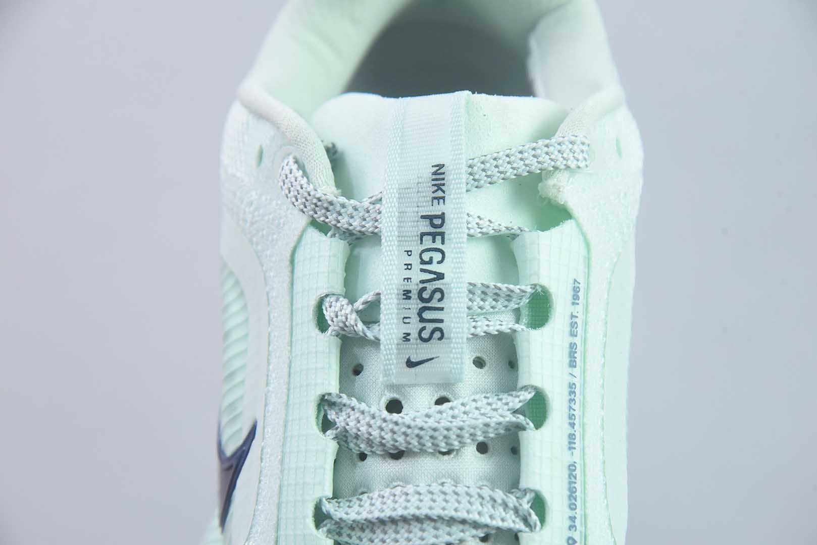 耐克 Nike Air Zoom Pegasus Premium 网面全掌气垫缓震 绿白跑鞋 纯原版本 货号:HQ2593-301 实拍细节图