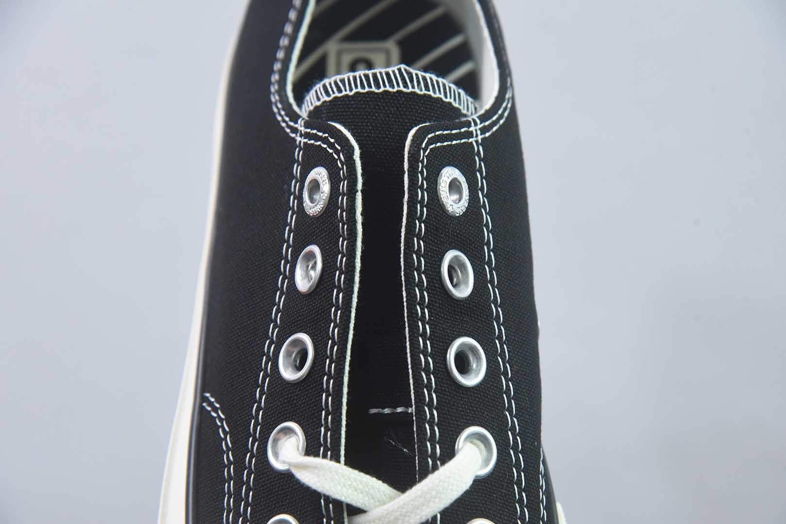匡威 Converse 2026 全新发布! CHUCK 70X 星星标帆布鞋 低帮 黑色 纯原版本 货号:A24228C 实拍细节图