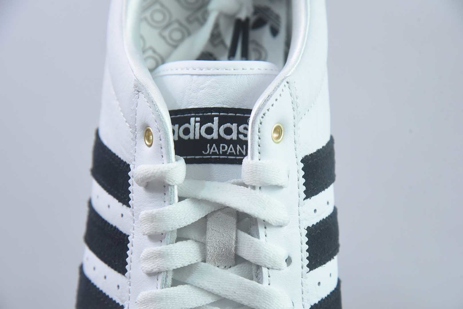 阿迪达斯 Adidas originals JAPAN 牛剖层革头层牛皮 W 舒适百搭薄底 低帮 生活 紫色休闲鞋 男女款 纯原版本 货号:IH5489 实拍细节图