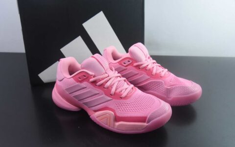 阿迪达斯 Adidas Barricade 14 W 阿迪透气缓震复古 粉白跑步鞋 KI3449 纯原版本 货号：KI3449 主图