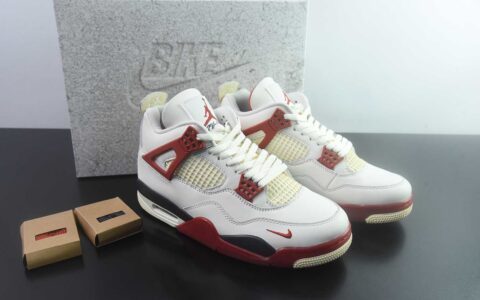 乔丹 Air Jordan 4 Retro 时尚百搭 中帮 复古 白篮球鞋 砖 纯原版本 货号：IQ8055-100 主图