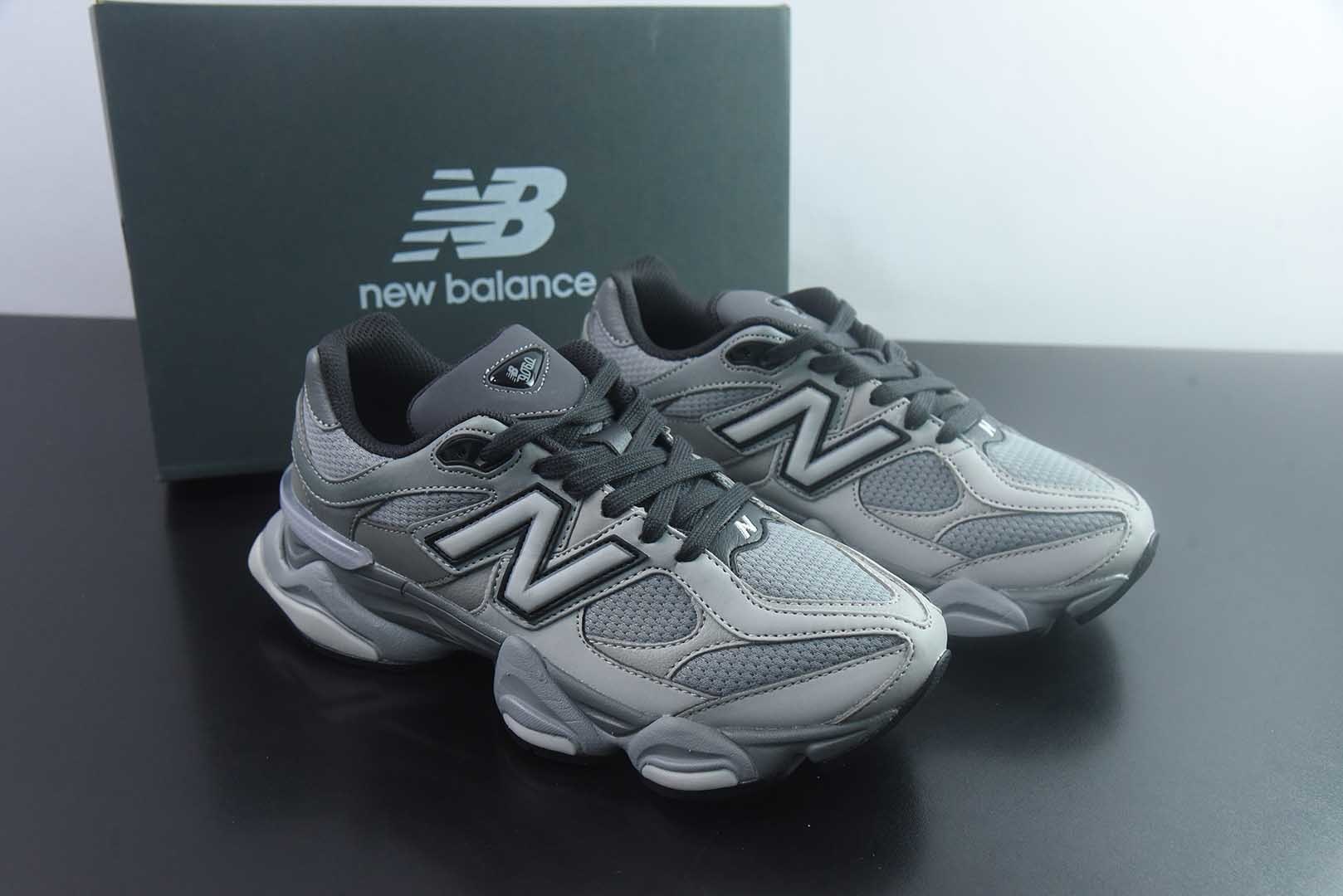 新百伦 New Balance NB9060 U90609XS 全套原楦原纸板原厂数据开发 进口三明治网面 原装进口翻毛皮料正确绒感卡色 正确中底拉帮中底网布细节 原厂标裁 带 光防伪 定制后跟透明水晶模块 冲裁组合 大底贴合程度胶水上色把控完美 整洁度挑战全网艺术家 多道序QC把关品质完善 匠心打造 耗时两个月开发完成 工艺极其复杂难度可想而知 新开独立私模大底 全网唯一正确六层组合大底 高端零售专供产物 灰色 纯原版本 货号:TBT57282833 主图