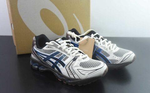 亚瑟士 ASICS GEL-Kayano 14 低帮运动休闲 灰蓝跑步鞋 1203A740-104 纯原版本 货号：1203A740-104