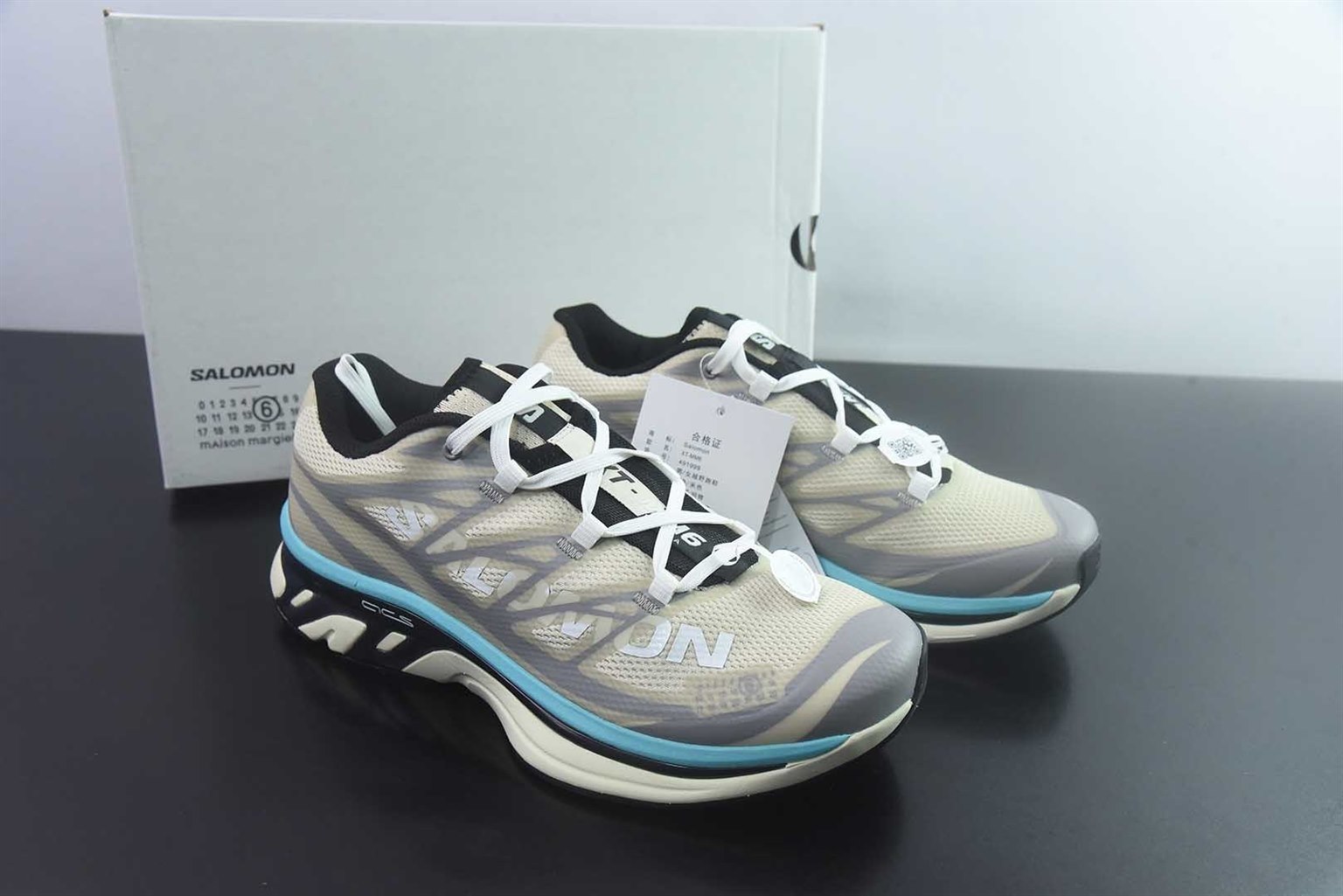 萨洛蒙 SALOMON × MM6 Maison Margiela XT-MM-6 越野 蓝跑鞋 米 /45 纯原版本 货号:491999 主图
