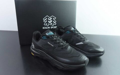 可隆 KOLON SPORT / SPORT KRUST 抓地 V 底巴斯夫轻盈 户外 徒步 越野 黑色跑鞋 / 纯原版本 货号：LUFH5AN001 主图