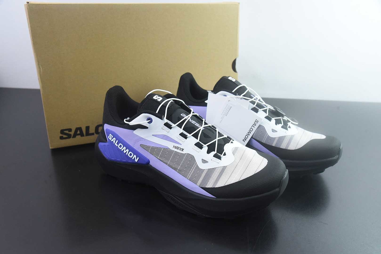 萨洛蒙 SALOMON GENESIS 时尚休闲运动男子越野 黑色跑鞋 官方 纯原版本 货号:477673 主图