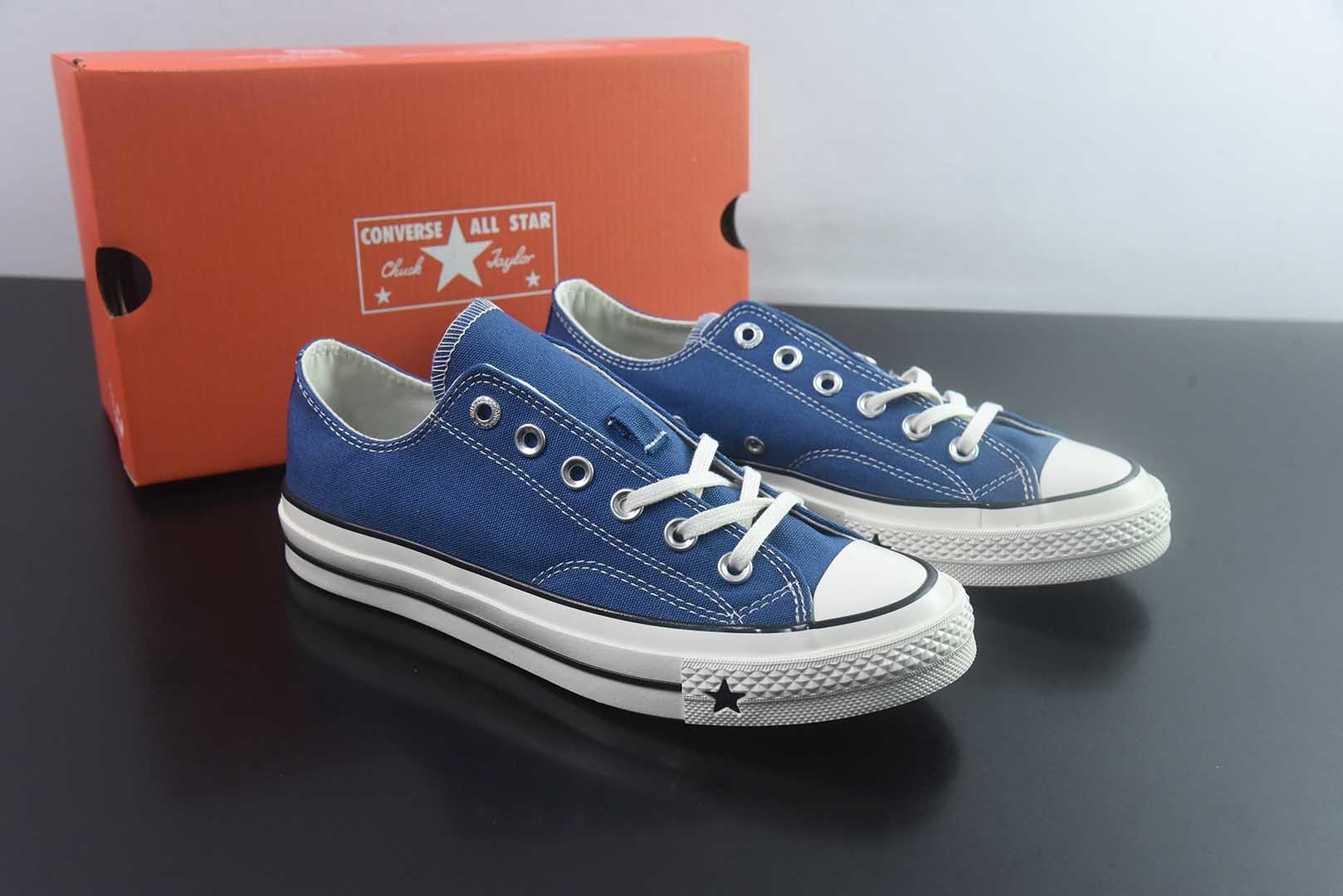 匡威 Converse 2026 全新发布! CHUCK 70X 星星标帆布鞋 低帮 蓝色 纯原版本 货号:A24234C 主图