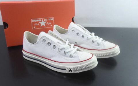 匡威 Converse CHUCK 70X 星星标帆布鞋 高帮 白色 纯原版本 货号：A24230C