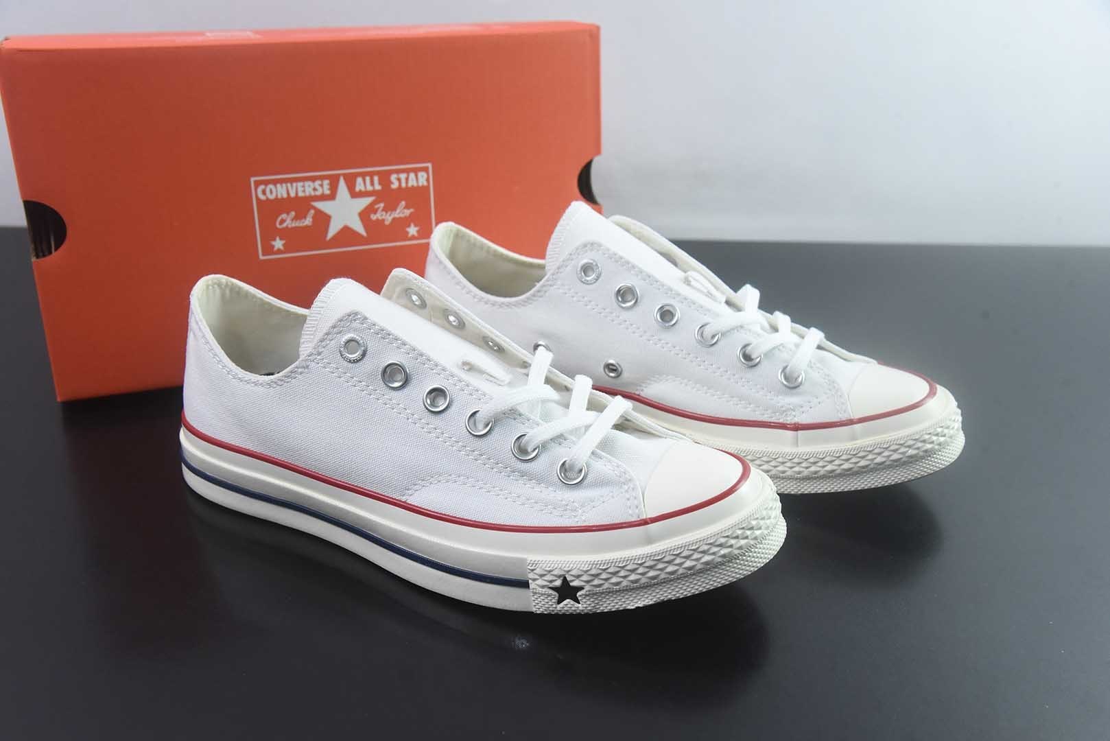 匡威 Converse 2026 全新发布! CHUCK 70X 星星标帆布鞋 高帮 白色 纯原版本 货号:A24230C 主图
