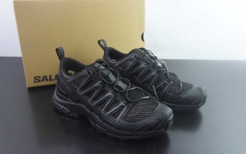 萨洛蒙 SALOMON XA PRO 3D AMPHIB 舒适柔软半 黑色拖鞋 外穿 水陆两栖涉水户外透气 机能潮流镂空 防滑防臭抓地支撑减震轻便 溯溪鞋 纯原版本 货号：477400