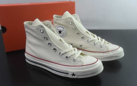 匡威 Converse 2026 全新发布！ CHUCK 70X 星星标帆布鞋 色高帮 米白 纯原版本 货号：A24226C 主图