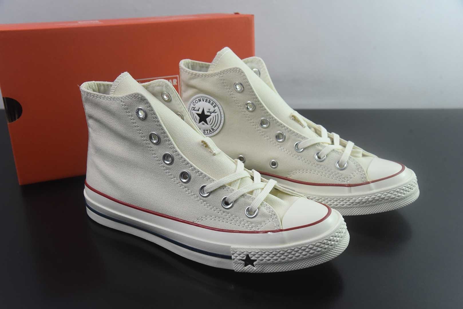 匡威 Converse 2026 全新发布! CHUCK 70X 星星标帆布鞋 色高帮 米白 纯原版本 货号:A24226C 主图