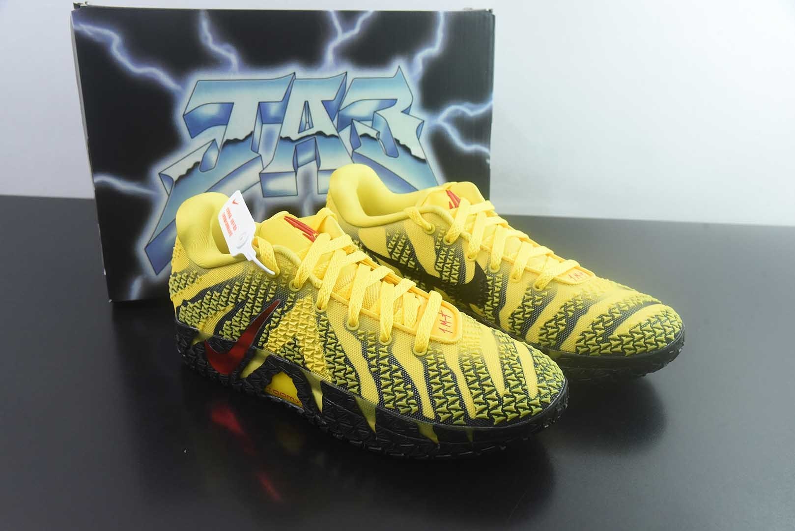 耐克 Nike 灭世/Max Ja 3 Scratch EP 莫兰特三代柔软舒适 透气支撑轻便 黄低帮篮球鞋 ! 纯原版本 货号:HF2794-702! 主图