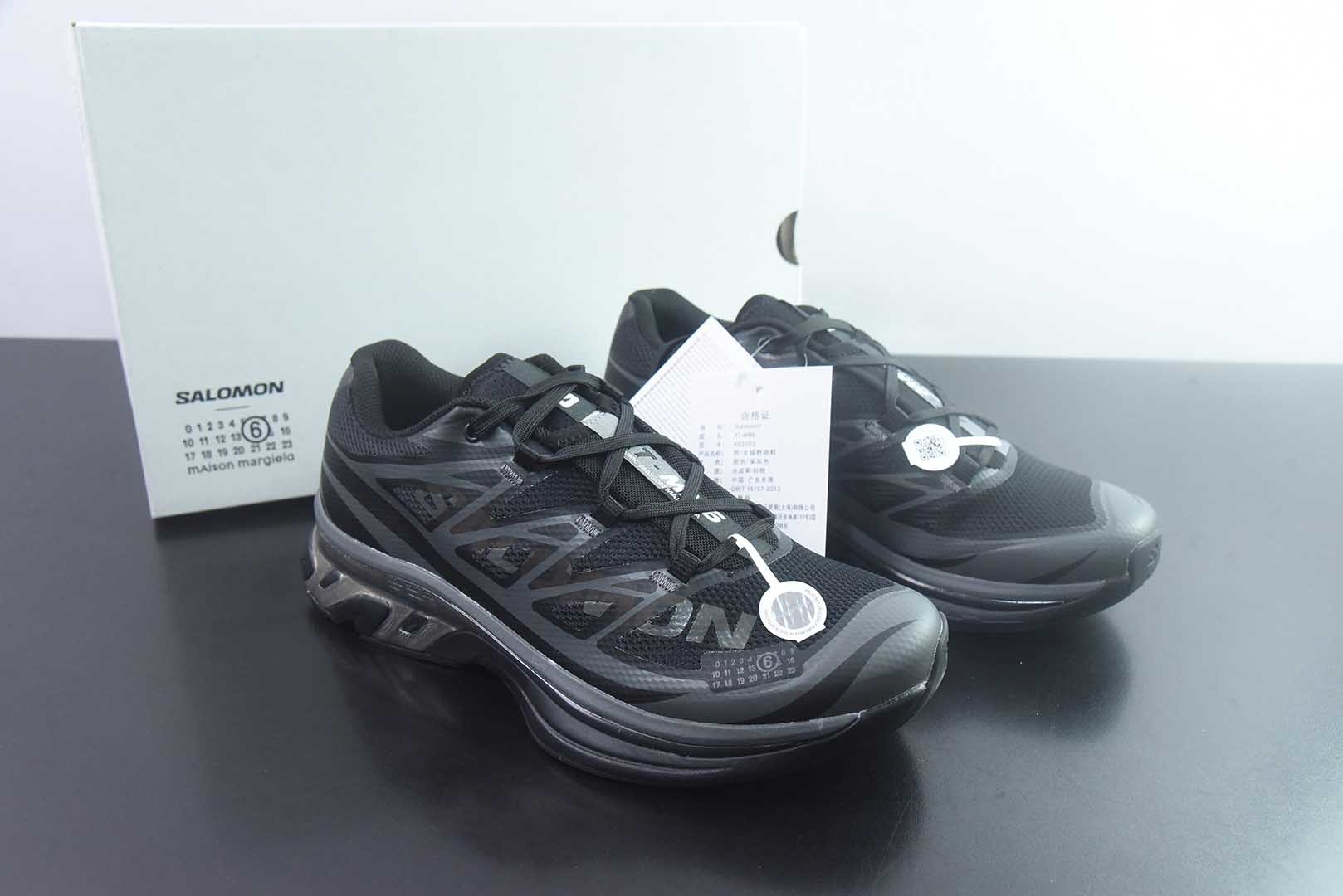 萨洛蒙 SALOMON × MM6 Maison Margiela XT-MM-6 越野 黑色跑鞋 纯原版本 货号:492003 主图